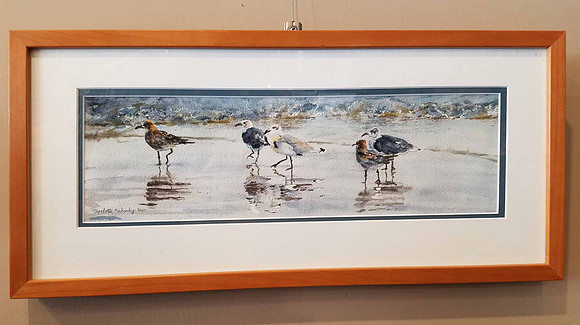 "Seagulls on Sand" by Charlotte Mehosky